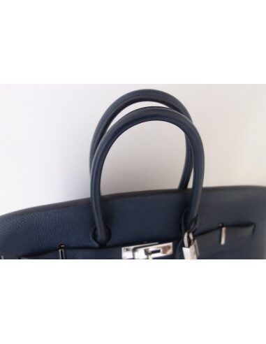 sac Hermès Birkin 35 bleu abysse