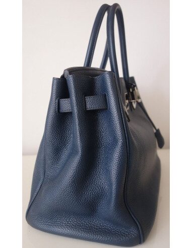 sac Hermès Birkin 35 bleu abysse