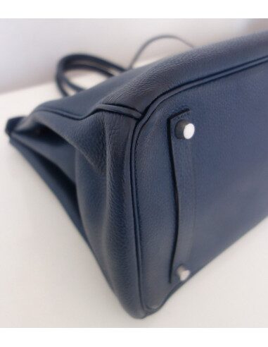 sac Hermès Birkin 35 bleu abysse