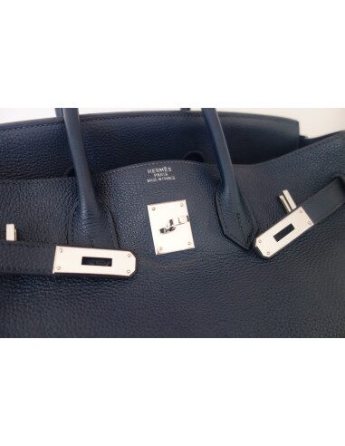 sac Hermès Birkin 35 bleu abysse