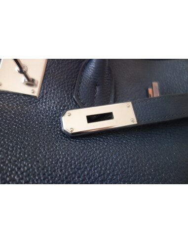 sac Hermès Birkin 35 bleu abysse