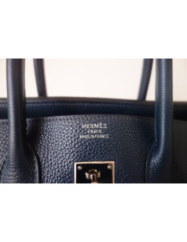 sac Hermès Birkin 35 bleu abysse