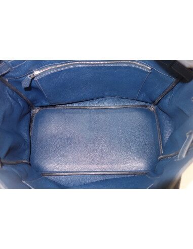 sac Hermès Birkin 35 bleu abysse