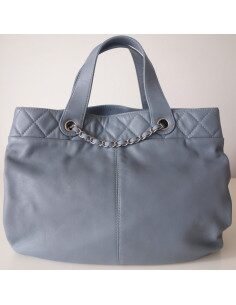 Sac Chanel shopping bleu jean 2