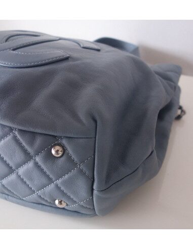 Sac Chanel shopping bleu jean