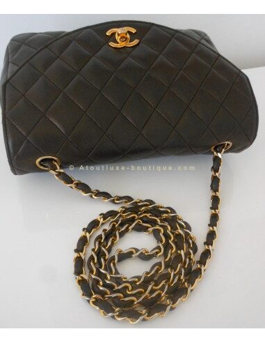SAC CHANEL TIMELESS MARRON VINTAGE