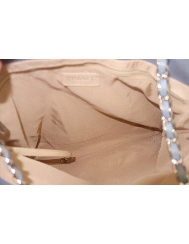 Sac Chanel shopping bleu jean