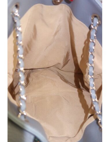 Sac Chanel shopping bleu jean