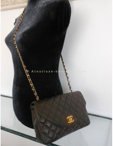 SAC CHANEL TIMELESS MARRON VINTAGE