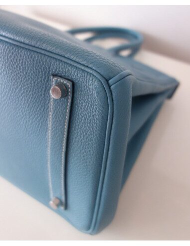 Sac Hermes Birkin 35 bleu jean