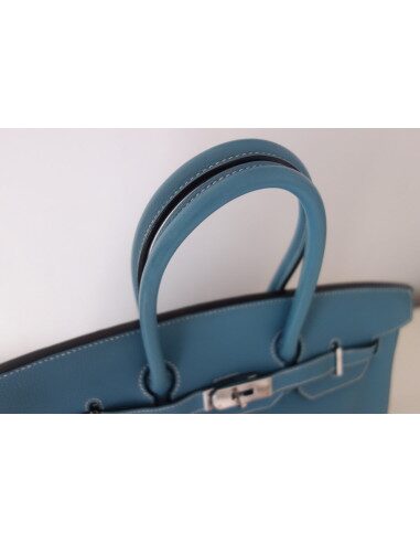 Sac Hermes Birkin 35 bleu jean