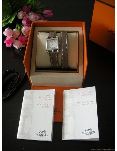 MONTRE HERMES CAPE COD DOUBLE TOUR ETOUPE PM