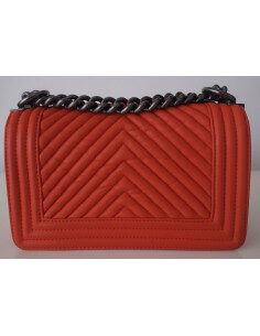 Sac Chanel Boy orange 2