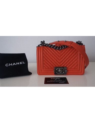 Sac Chanel Boy orange