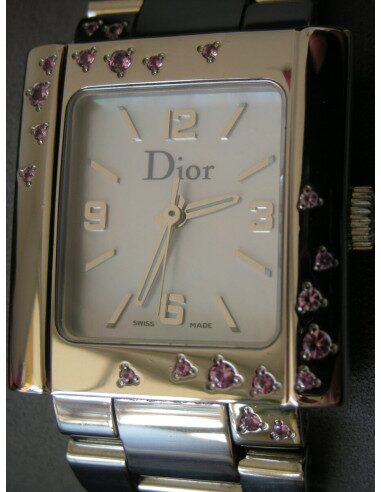 MONTRE DIOR RIVA SPARKLING TAILLE M BRACELET ACIER