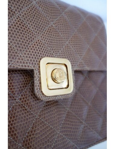 Sac Chanel vintage lézard