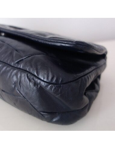 Sac Chanel à rabat bleu