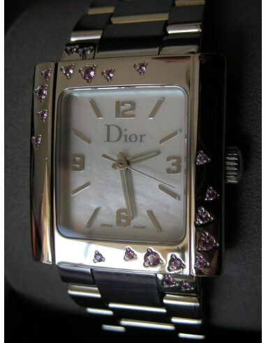 MONTRE DIOR RIVA SPARKLING TAILLE M BRACELET ACIER