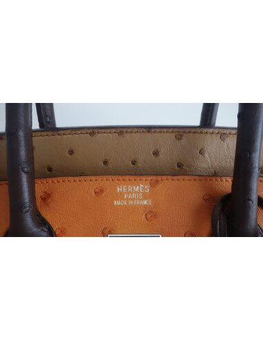 Sac Hermes Birkin 35 autruche