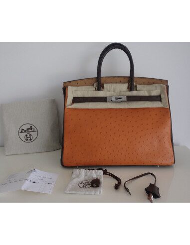Sac Hermes Birkin 35 autruche