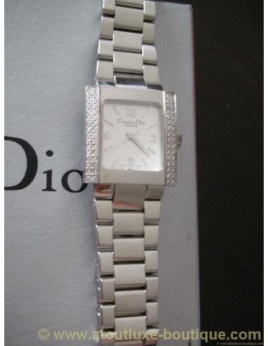 MONTRE DIOR RIVA SPARKLING TAILLE M BRACELET ACIER