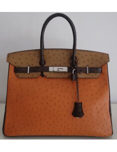 Sac Hermes Birkin 35 autruche