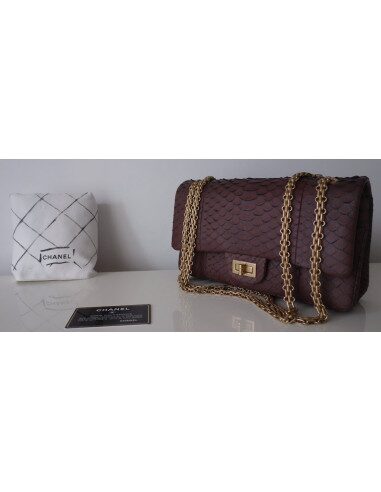 SAC CHANEL 2.55 PYTHON
