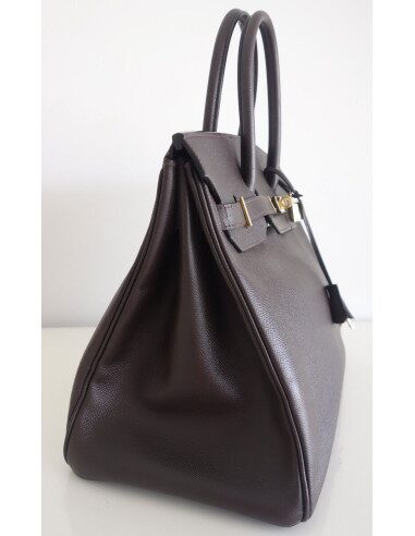 Sac Hermes Birkin 35 Epsom marron