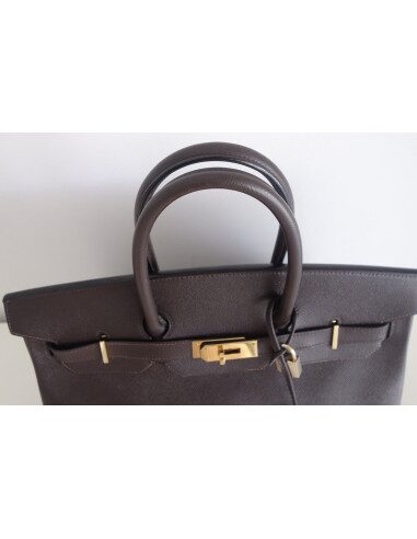 Sac Hermes Birkin 35 Epsom marron
