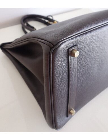 Sac Hermes Birkin 35 Epsom marron