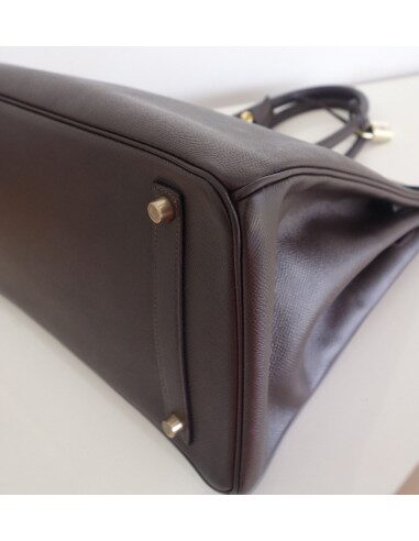 Sac Hermes Birkin 35 Epsom marron