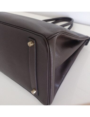 Sac Hermes Birkin 35 Epsom marron