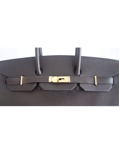 Sac Hermes Birkin 35 Epsom marron