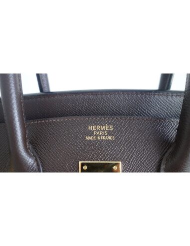 Sac Hermes Birkin 35 Epsom marron