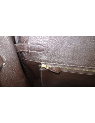 Sac Hermes Birkin 35 Epsom marron