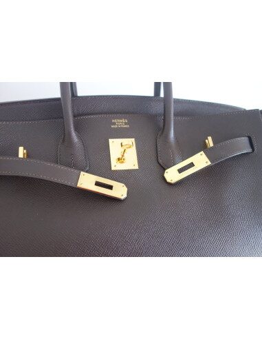 Sac Hermes Birkin 35 Epsom marron