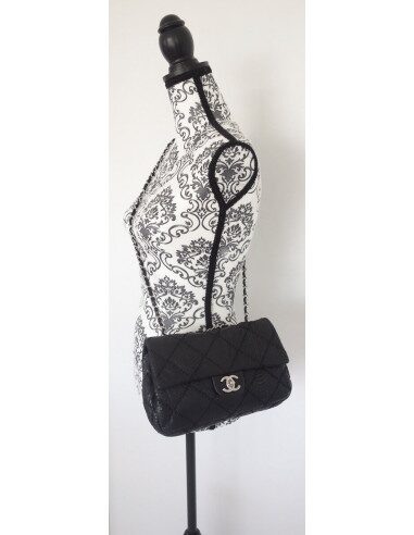 Sac Chanel Classique python noir