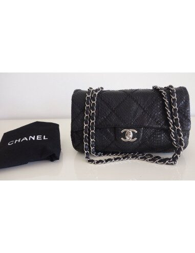 Sac Chanel Classique python noir