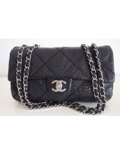 Sac Chanel Classique python noir