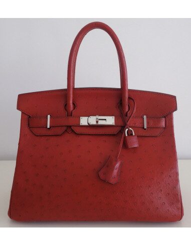 Sac Hermes Birkin 30 autruche
