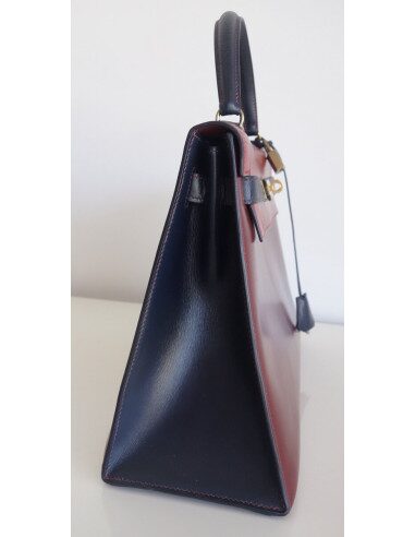 Sac Hermes Kelly 32 tricolore