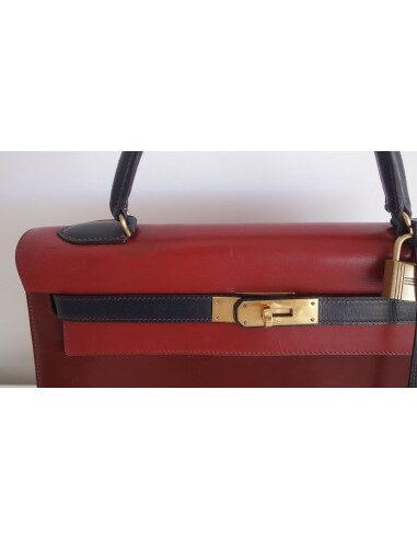 Sac Hermes Kelly 32 tricolore
