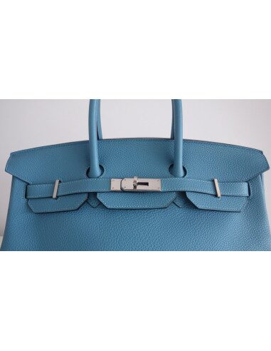 Sac Hermes Birkin 35 bleu