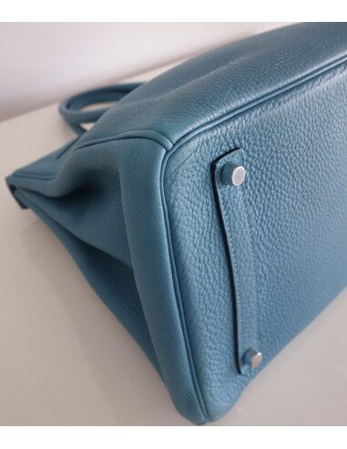 Sac Hermes Birkin 35 bleu
