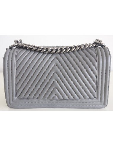 sac Chanel Boy gris
