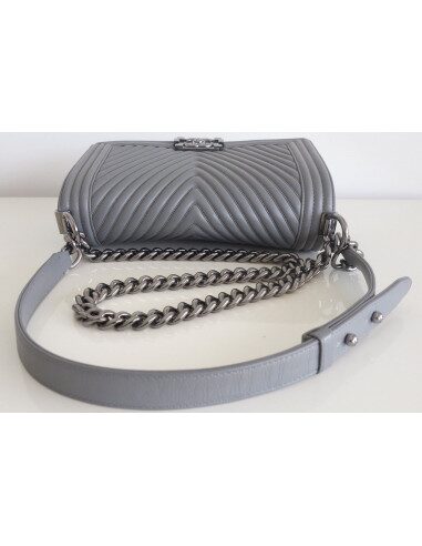 sac Chanel Boy gris