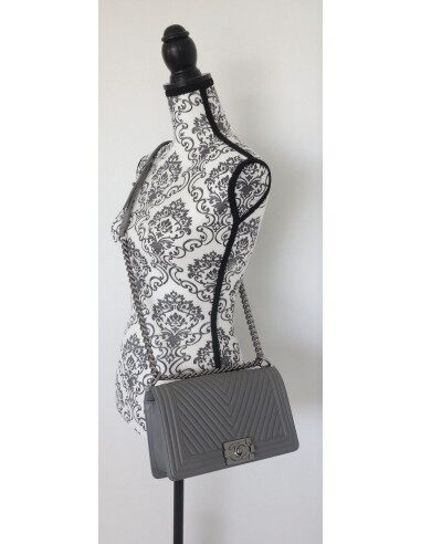sac Chanel Boy gris