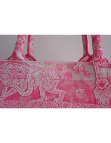 Sac Dior Book Tote fluo rose