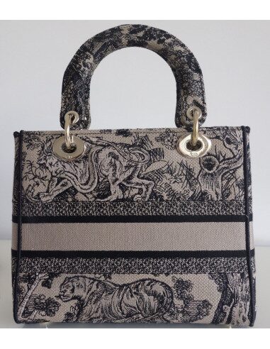 Sac Lady Dior D'Lite toile de Jouy