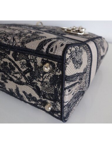 Sac Lady Dior D'Lite toile de Jouy
